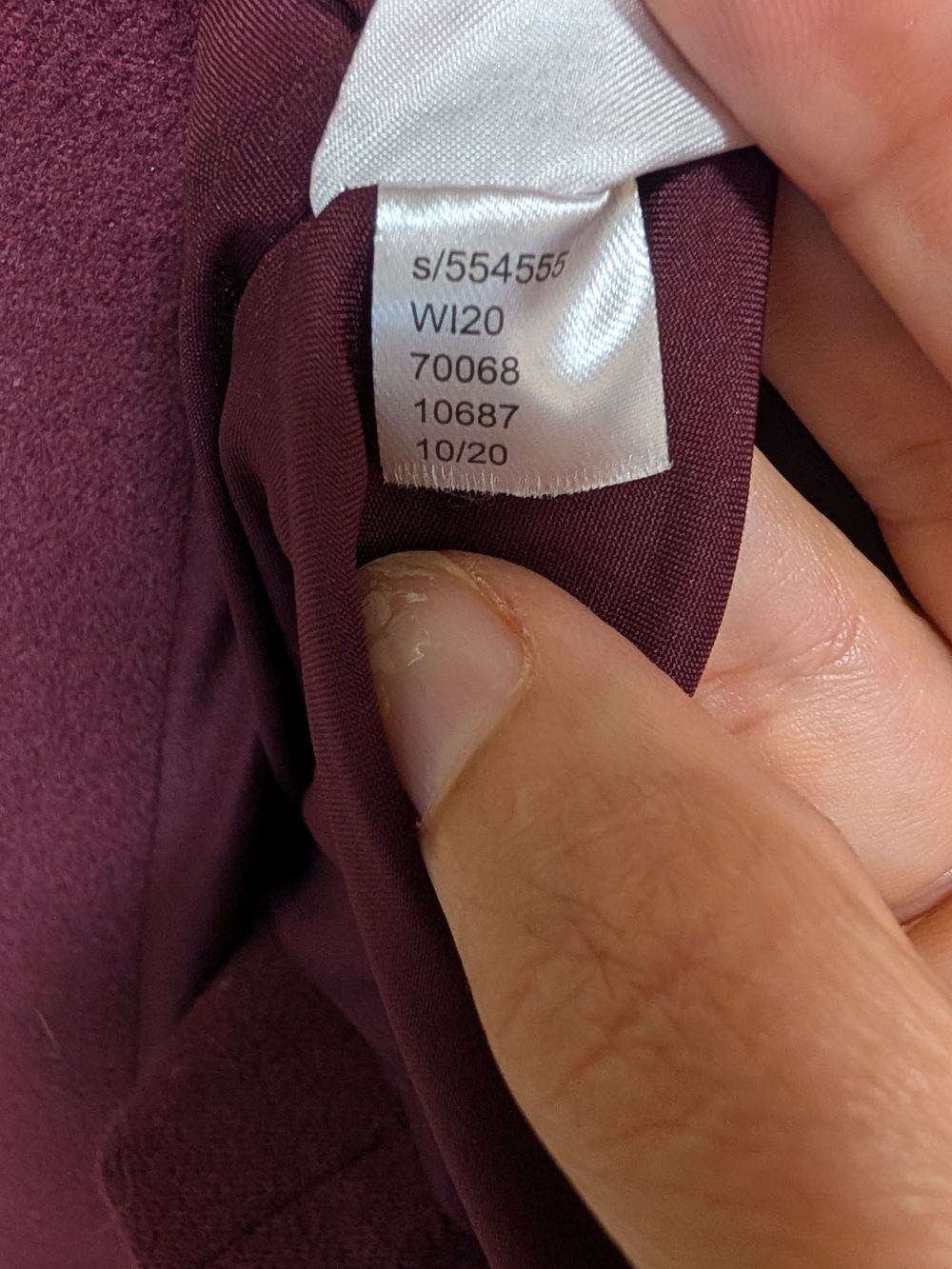 Ann Taylor Plum Belted Wool Blend Coat - Picture 7 of 7